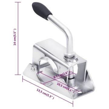 Jockey Wheel Clamp 13.5x6.5x14 cm Galvanised Steel