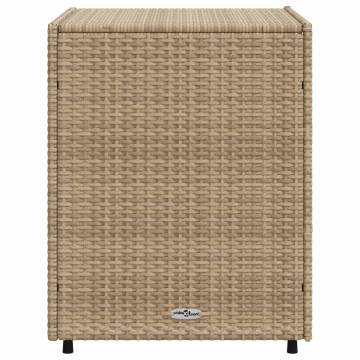 Garden Storage Cabinet Beige 55x59x69 cm Poly Rattan