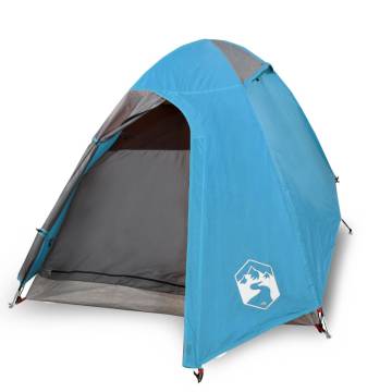 Camping Tent 2-Person Blue Waterproof