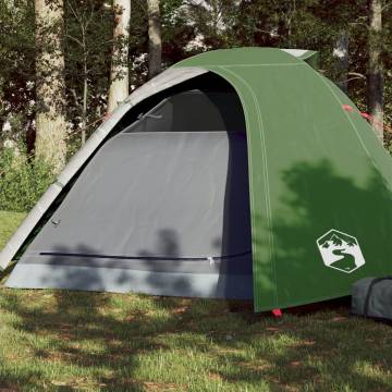 Camping Tent 4-Person Green Waterproof