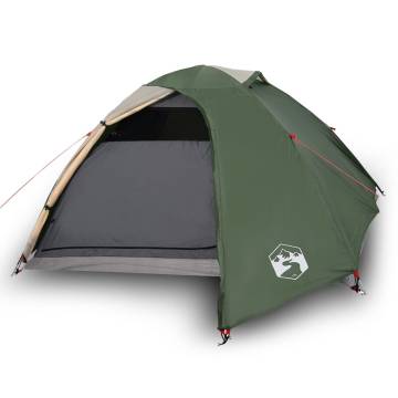 Camping Tent 4-Person Green Waterproof