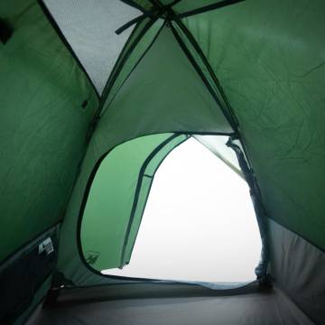 Camping Tent 4-Person Green Waterproof