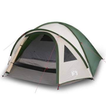 Camping Tent 4-Person Green Waterproof