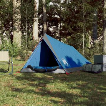 Camping Tent 2-Person Blue Waterproof