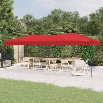 Folding Party Tent Red 3x6 m