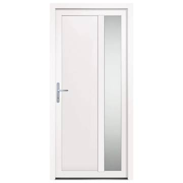 Front Door White 98x208 cm PVC