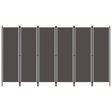 6-Panel Room Divider Anthracite 300x180 cm