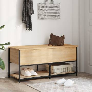 Storage Bench Sonoma Oak 100x42.5x47 cm Engineered Wood