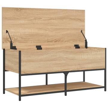 Storage Bench Sonoma Oak 100x42.5x47 cm Engineered Wood