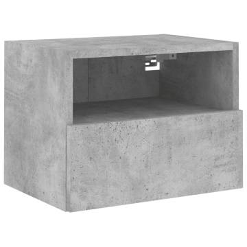 TV Wall Cabinet Concrete Grey 40x30x30 cm Engineered Wood