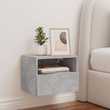 TV Wall Cabinet Concrete Grey 40x30x30 cm Engineered Wood