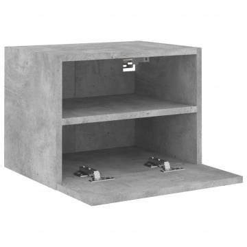 TV Wall Cabinet Concrete Grey 40x30x30 cm Engineered Wood