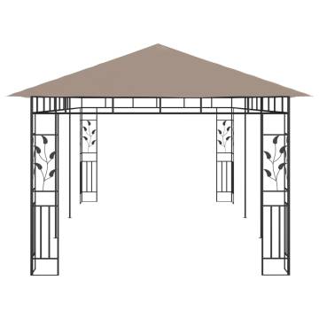 Gazebo with Mosquito Net 6x3x2.73 m Taupe 180 g/m²