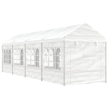 Gazebo with Roof White 8.92x2.28x2.69 m Polyethylene