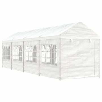 Gazebo with Roof White 8.92x2.28x2.69 m Polyethylene