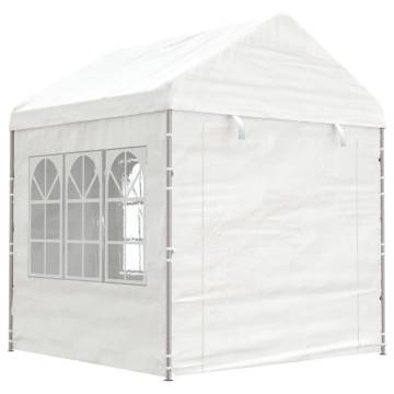 Gazebo with Roof White 8.92x2.28x2.69 m Polyethylene