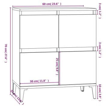 Sideboard White 60x35x70 cm Engineered Wood