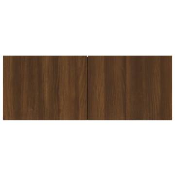 TV Cabinets 2 pcs Brown Oak 80x30x30 cm Engineered Wood