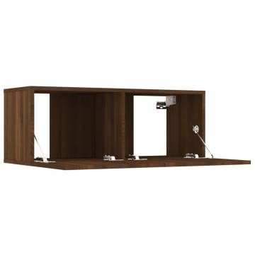 TV Cabinets 2 pcs Brown Oak 80x30x30 cm Engineered Wood