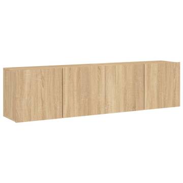 TV Cabinets Wall-mounted 2 pcs Sonoma Oak 80x30x41 cm