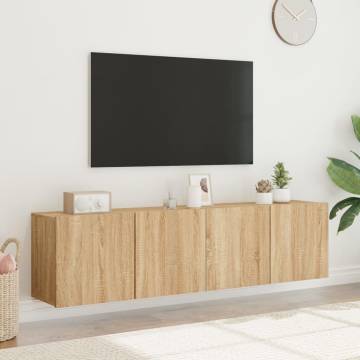 TV Cabinets Wall-mounted 2 pcs Sonoma Oak 80x30x41 cm