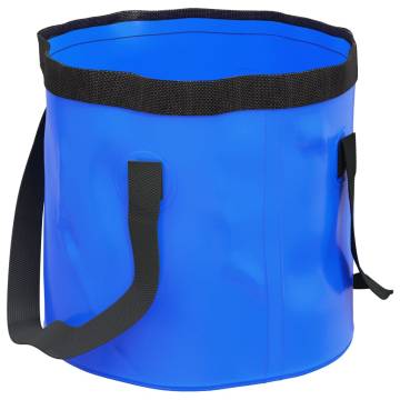 Folding Buckets 2 pcs Blue 20 L PVC