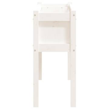 Garden Planter with Legs White 110x31x70 cm Solid Wood Pine