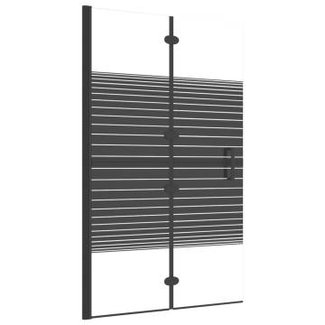 Folding Shower Enclosure ESG 80x140 cm Black