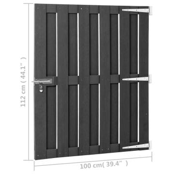 Garden Gate WPC 100x112 cm Grey