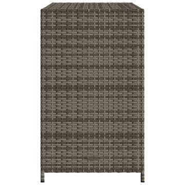 Garden Storage Cabinet Grey 83x45x76 cm Poly Rattan