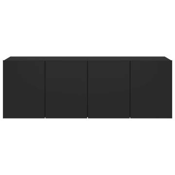 TV Cabinets Wall-mounted 2 pcs Black 60x30x41 cm