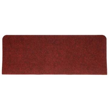 Stair Mats Self-adhesive 15 pcs 65x24.5x3.5 cm Red