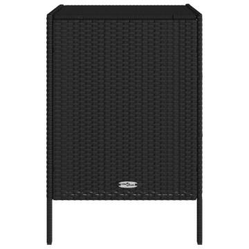 Garden Storage Cabinet Black 55x59x80 cm Poly Rattan