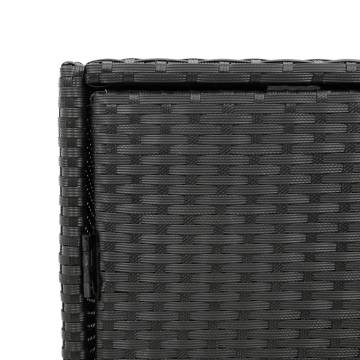 Garden Storage Cabinet Black 55x59x80 cm Poly Rattan