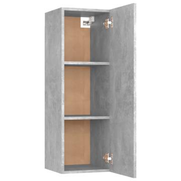 TV Cabinets 2 pcs Concrete Grey 30.5x30x90 cm Engineered Wood