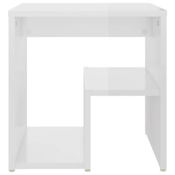 Bed Cabinet High Gloss White 40x30x40 cm Engineered Wood