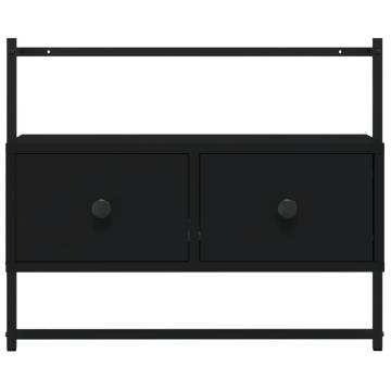 TV Cabinet Wall-mounted Black 60.5x30x51 cm Engineered Wood