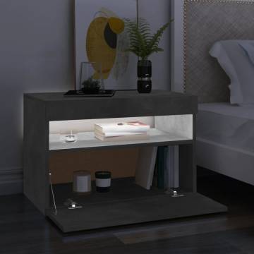 TV Cabinets with LED Lights 2 pcs Concrete Grey 60x35x40 cm