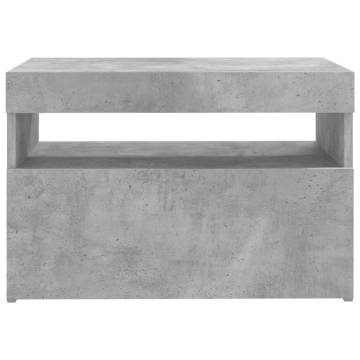 TV Cabinets with LED Lights 2 pcs Concrete Grey 60x35x40 cm