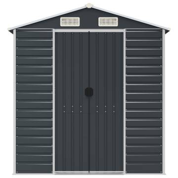 Garden Shed Anthracite 191x555x198 cm Galvanised Steel