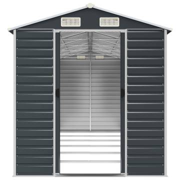 Garden Shed Anthracite 191x555x198 cm Galvanised Steel