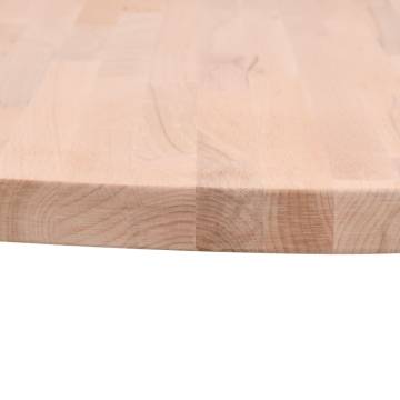 Table Top Ø80x2.5 cm Round Solid Wood Beech