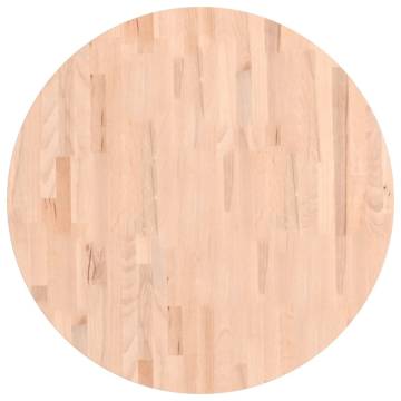 Table Top Ø80x1.5 cm Round Solid Wood Beech