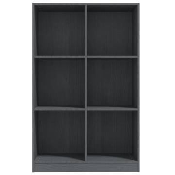 Book Cabinet Grey 70x33x110 cm Solid Pinewood