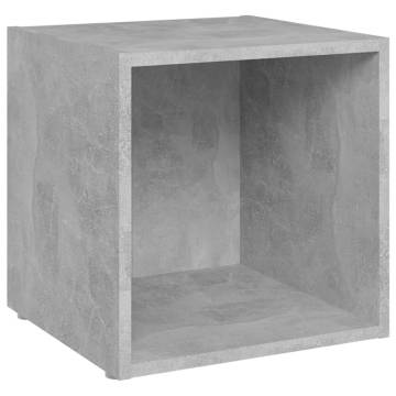 TV Cabinets 4 pcs Concrete Grey 37x35x37 cm Engineered Wood