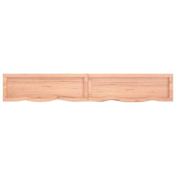 Bathroom Countertop Light Brown 180x30x(2-4)cm Treated Solid Wood