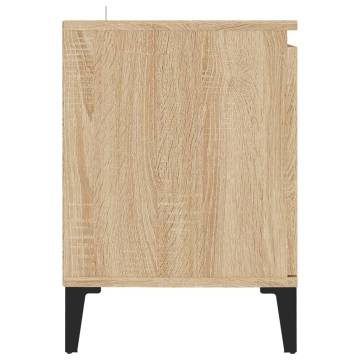 TV Cabinet with Metal Legs Sonoma Oak 103.5x35x50 cm