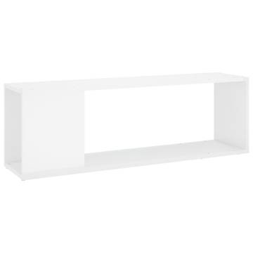 TV Cabinet High Gloss White 100x24x32 cm Engineered Wood