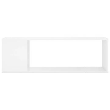 TV Cabinet High Gloss White 100x24x32 cm Engineered Wood