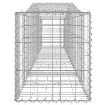 Arched Gabion Basket 400x50x60/80 cm Galvanised Iron